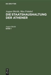 book Die Staatshaushaltung der Athener: Band 1