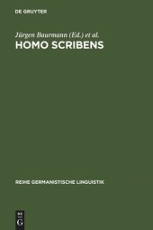 book Homo scribens: Perspektiven der Schriftlichkeitsforschung