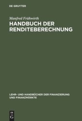 book Handbuch der Renditeberechnung