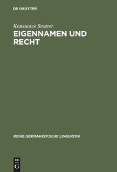 book Eigennamen und Recht