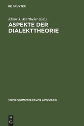 book Aspekte der Dialekttheorie