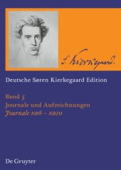 book Deutsche Søren Kierkegaard Edition (DSKE): Band 5 Journale NB6-NB10