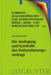 book Die Auslegung und Kontrolle des Wahrnehmungsvertrags