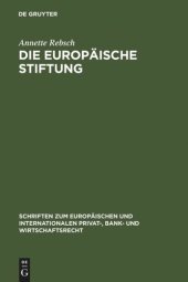 book Die Europäische Stiftung