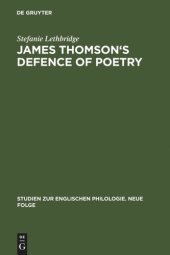 book James Thomson's Defence of Poetry: Intertextual Allusion in »The Seasons«