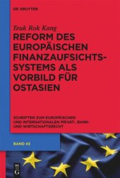 book Reform des europäischen Finanzaufsichtssystems als Vorbild für Ostasien