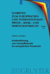 book Konkretisierung von Generalklauseln im europäischen Privatrecht