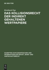 book Das Kollisionsrecht der indirekt gehaltenen Wertpapiere