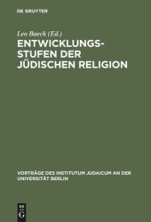 book Entwicklungsstufen der jüdischen Religion