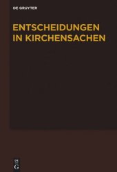 book Entscheidungen in Kirchensachen seit 1946: Band 66 1.7.2015–31.12.2015