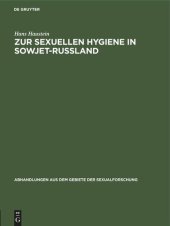 book Zur sexuellen Hygiene in Sowjet-Rußland