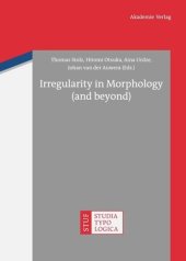 book Irregularity in Morphology (and beyond)