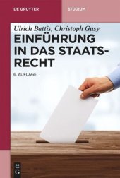 book Einführung in das Staatsrecht