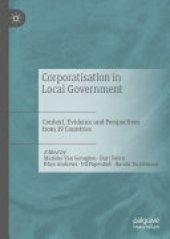 book Corporatisation in Local Government: Context, Evidence and Perspectives from 19 Countries