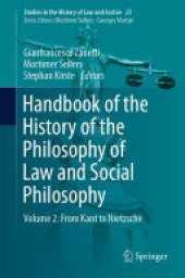 book Handbook of the History of the Philosophy of Law and Social Philosophy: Volume 2: From Kant to Nietzsche