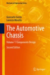 book The Automotive Chassis: Volume 1: Components Design