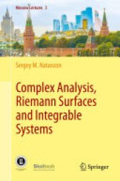 book Complex Analysis, Riemann Surfaces and Integrable Systems