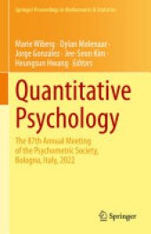 book Quantitative Psychology: The 87th Annual Meeting of the Psychometric Society, Bologna, Italy, 2022