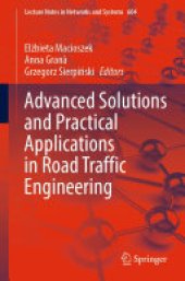 book Advanced Solutions and Practical Applications in Road Traffic Engineering