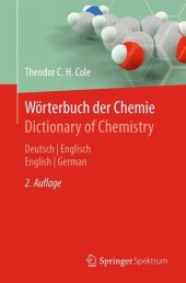 book Wörterbuch der Chemie / Dictionary of Chemistry: Deutsch/Englisch - English/German