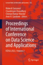 book Proceedings of International Conference on Data Science and Applications: ICDSA 2022, Volume 2