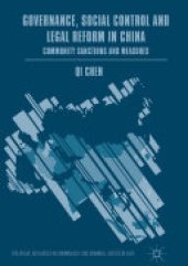 book Governance, Social Control and Legal Reform in China: Community Sanctions and Measures