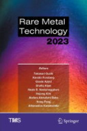 book Rare Metal Technology 2023