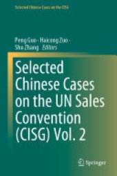 book Selected Chinese Cases on the UN Sales Convention (CISG) Vol. 2