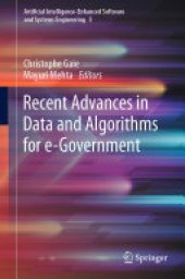 book Recent Advances in Data and Algorithms for e-Government