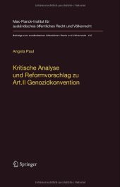 book Kritische Analyse und Reformvorschlag zu Art. II Genozidkonvention