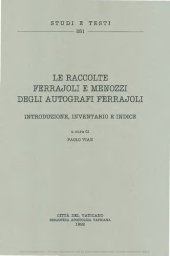 book Le raccolte Ferrajoli e Menozzi degli autografi Ferrajoli