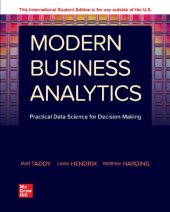 book Modern Business Analytics: Practical Data Science for Decision-making