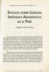 book Estudios sobre lenguas indígenas amazónicas en el Perú