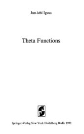 book Theta Functions (Grundlehren der mathematischen Wissenschaften, 194)