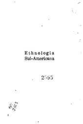 book Ethnologia sul-americana. Circulos culturaes e estratos culturaes na America do Sul