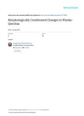 book Morphologically conditioned changes in Wanka-Quechua