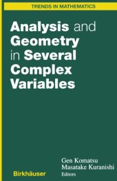 book Analysis and Geometry in Several Complex Variables: Proceedings of the 40th Taniguchi Symposium (Trends in Mathematics)