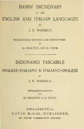 book Handy Dictionary of the English and Italian Languages /  Dizionario tascabile inglese-italiano & italiano-inglese