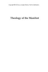 book Theology of the Manifest: Christianity without Metaphysics