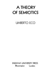 book Theory of Semiotics