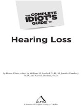 book The Complete Idiot's Guide to Hearing Loss