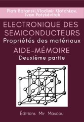 book Aide-mémoire Electronique des semiconducteurs Propriétés des matériaux Partie 2