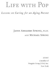 book Life with Pop: Lessons on Caring for an Aging Parent