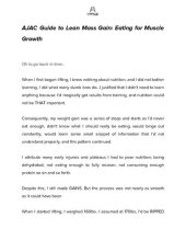 book AJAC Guide to Lean Mass Gain