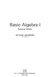 book Basic Algebra I: Second Edition (Dover Books on Mathematics)