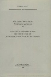 book Miscellanea Bibliothecae Apostolicae Vaticanae