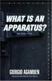 book What Is an Apparatus? and Other Essays 