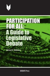 book Participation for All: A Guide to Legislative Debate