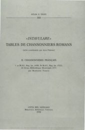 book Intavulare. Tables de chansonniers romans