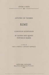 book Rime. Convivium scientiarum-In laudem Sixti quarti pontificis maximi